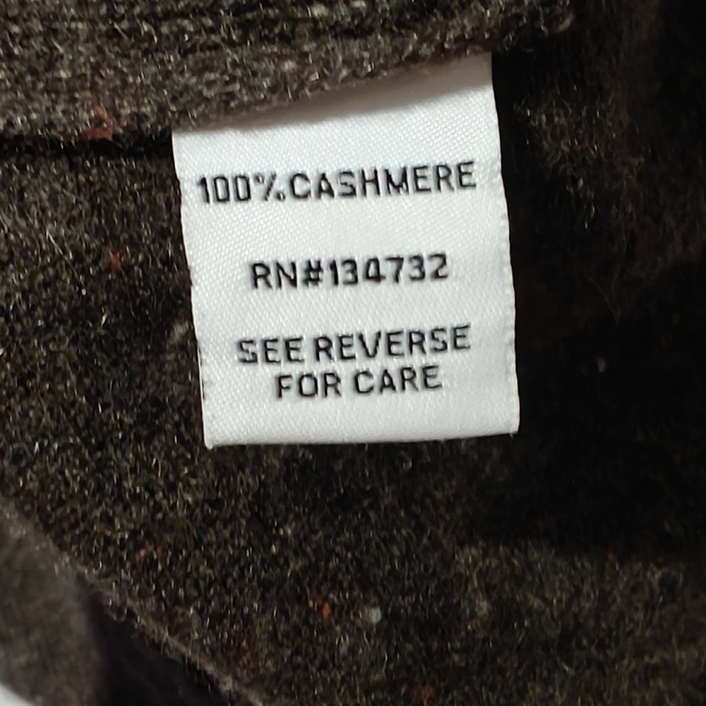 knyt & lynk 100% Cashmere Sweater Medium Chocolate Brown Moto Style Zippers - Picture 5 of 6